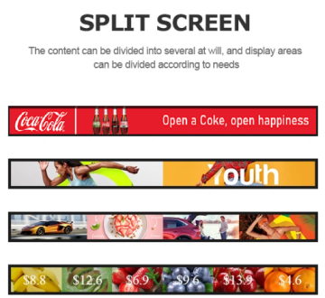 Shelf Displays Stretched - Ultra-Wide LCD 12.6–88"